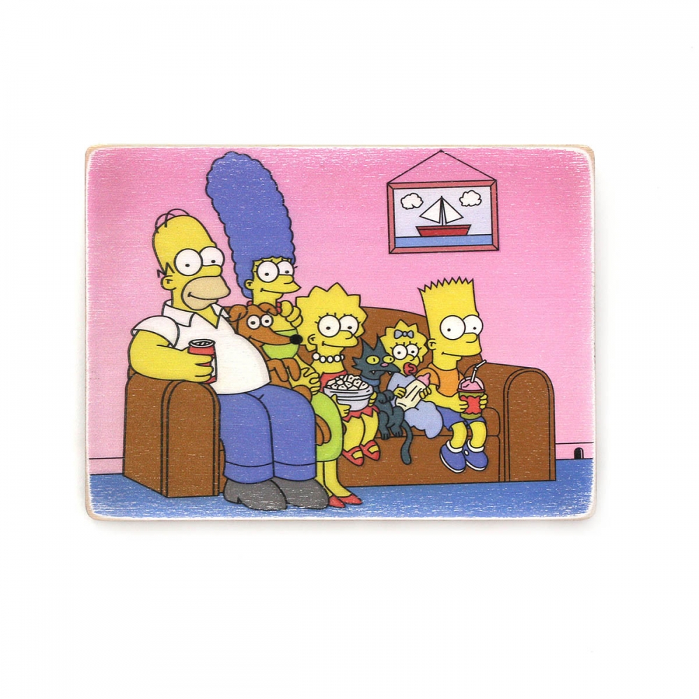 

Деревянный постер Мультфильмы The Simpsons. Семья Симпсонов на диване А2