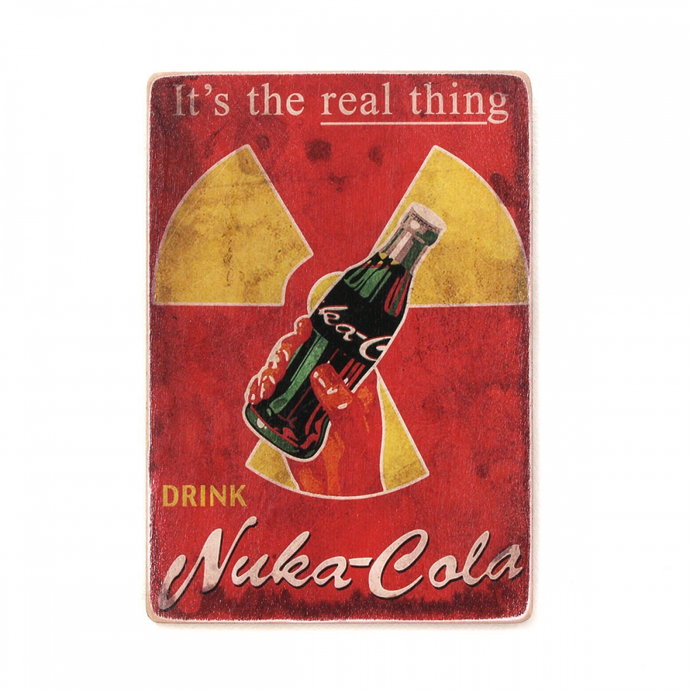 

Деревянный постер Видеоигры Fallout. It's the real thing. Nuka Cola А1