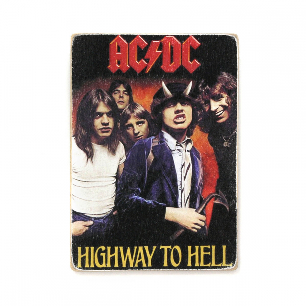 

Деревянный постер Музыка AC/DC. Highway to Hell А2