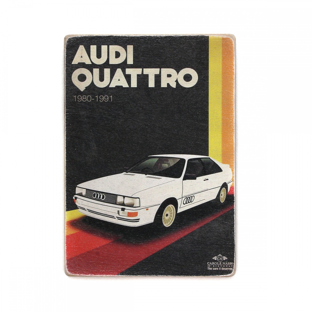 

Деревянный постер Автомобили Audi Quattro 1980-1991. Ауди Куатро. Арт А2