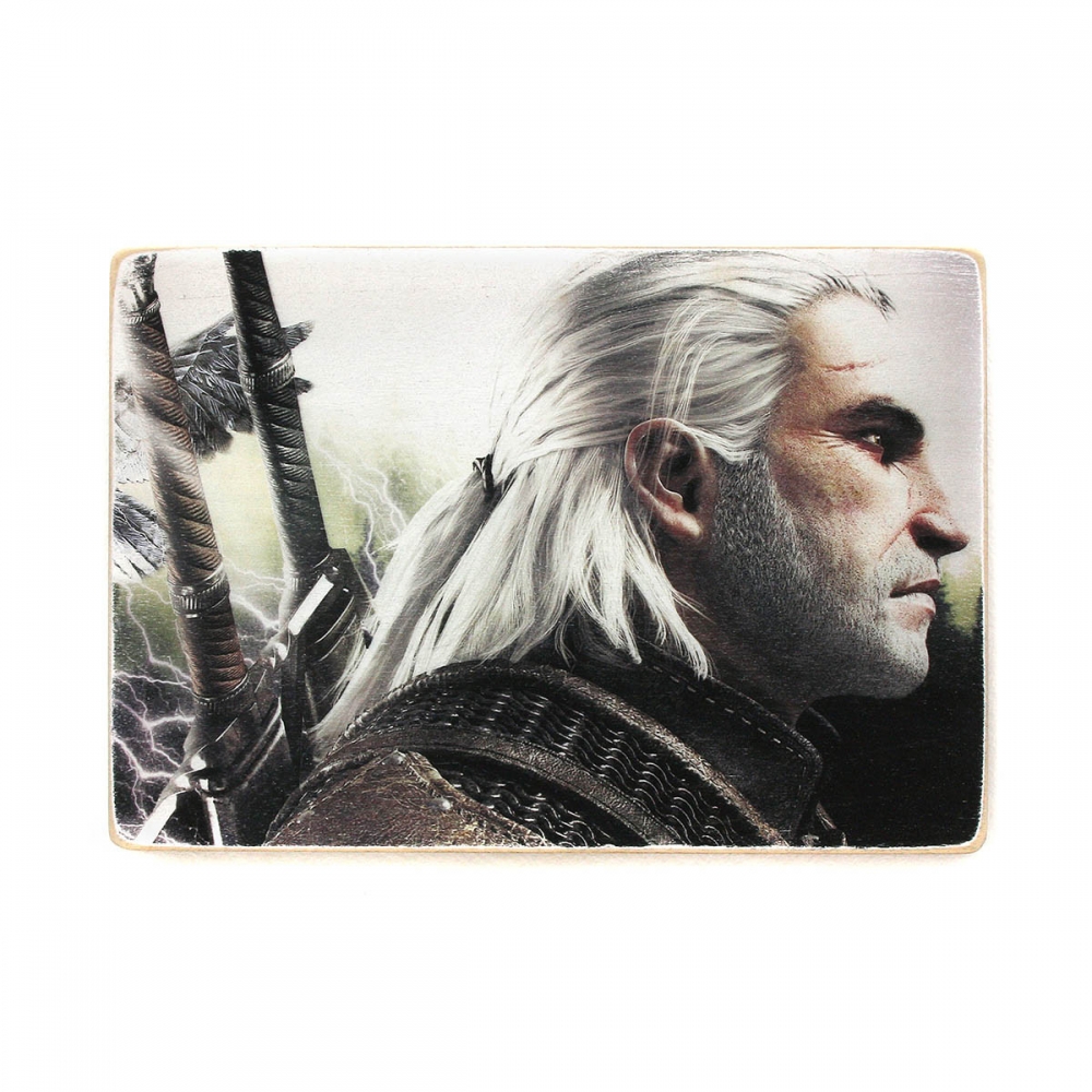 

Деревянный постер Видеоигры Witcher. Ведьмак. Горизонтальный арт А2