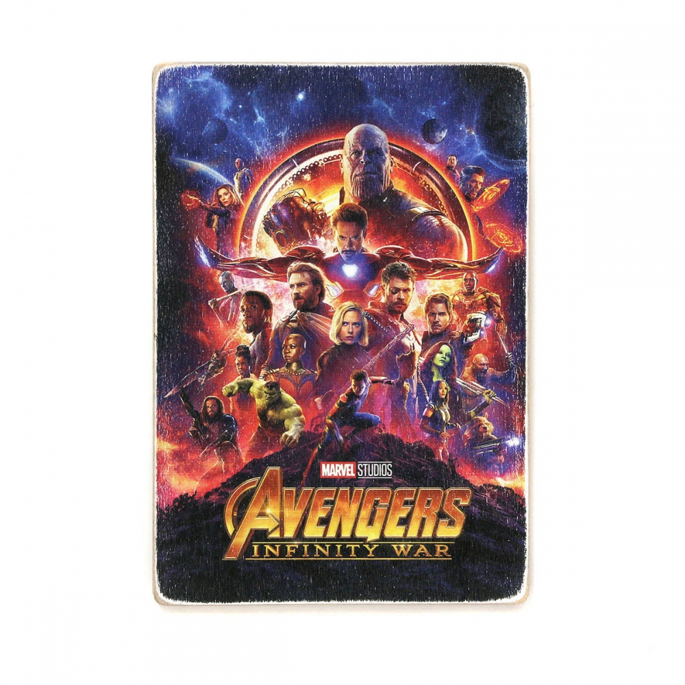 

Деревянный постер Супергерои Avengers. Мстители. Война бесконечности А2