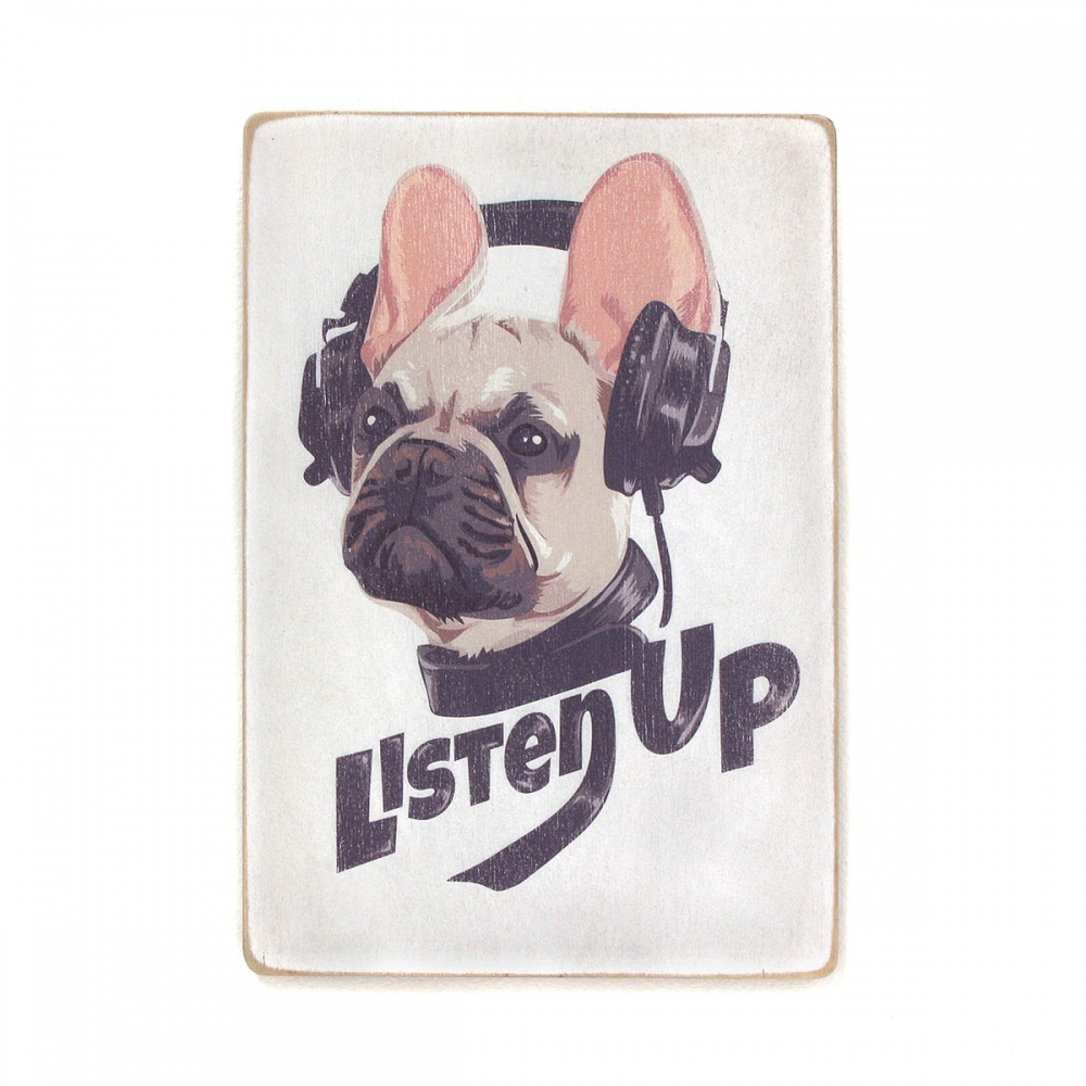 

Деревянный постер Мотивационные Listen up А2