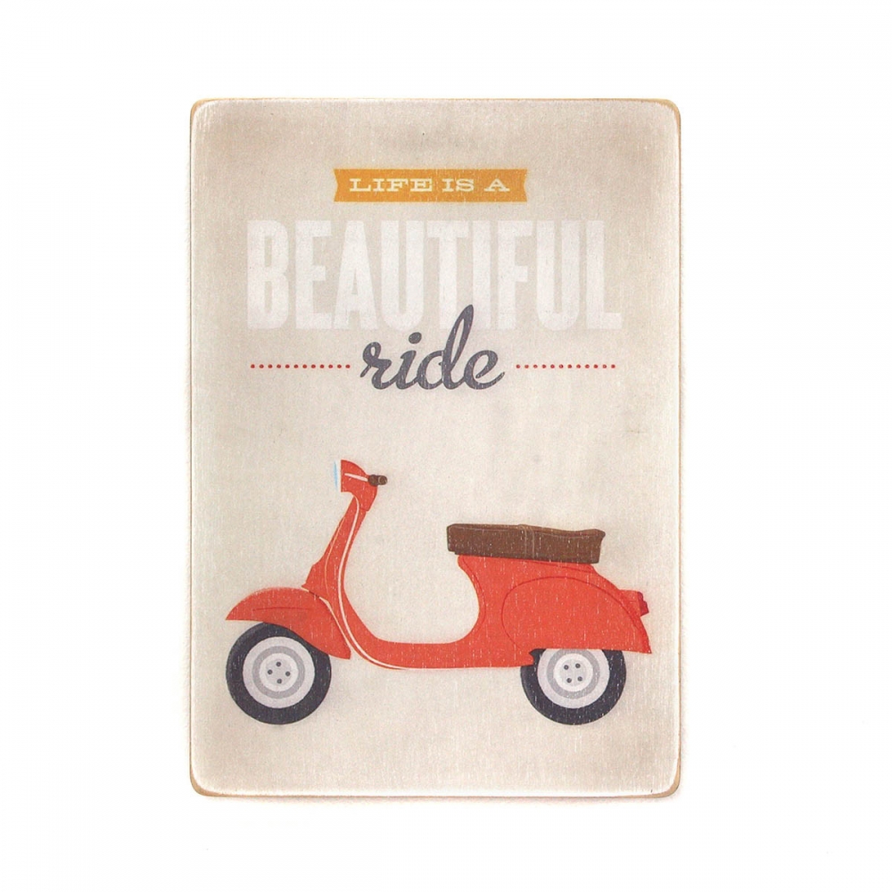 

Деревянный постер Мотоциклы Life is a beautiful ride. Art А2