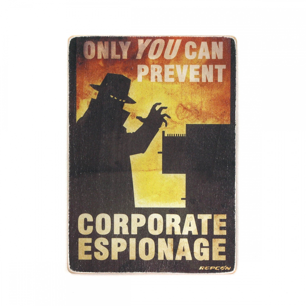 

Деревянный постер Видеоигры Fallout. Only you can prevent corporate espionage А1