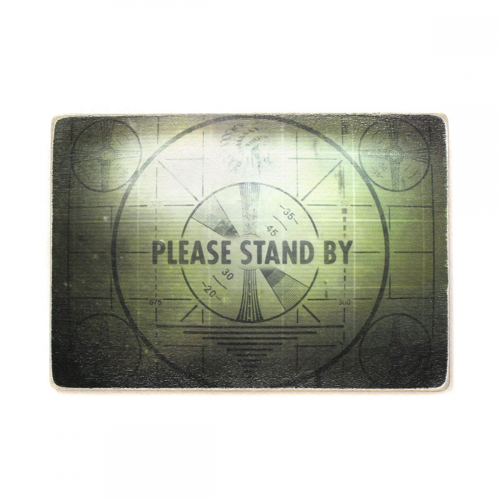 

Деревянный постер Видеоигры Fallout. Please stand by А2