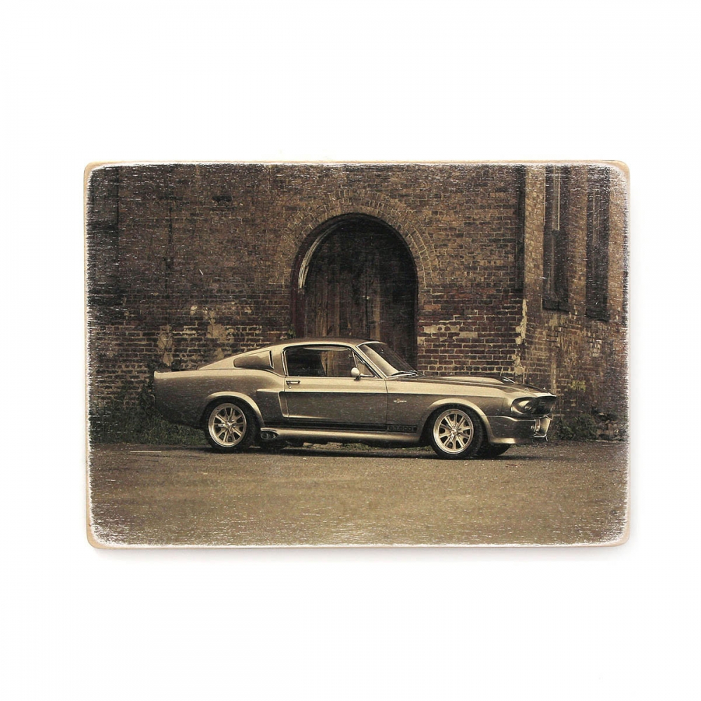 

Деревянный постер Автомобили Ford Mustang Shelby GT500 Eleanor. Форд Мустанг Элеонор А1