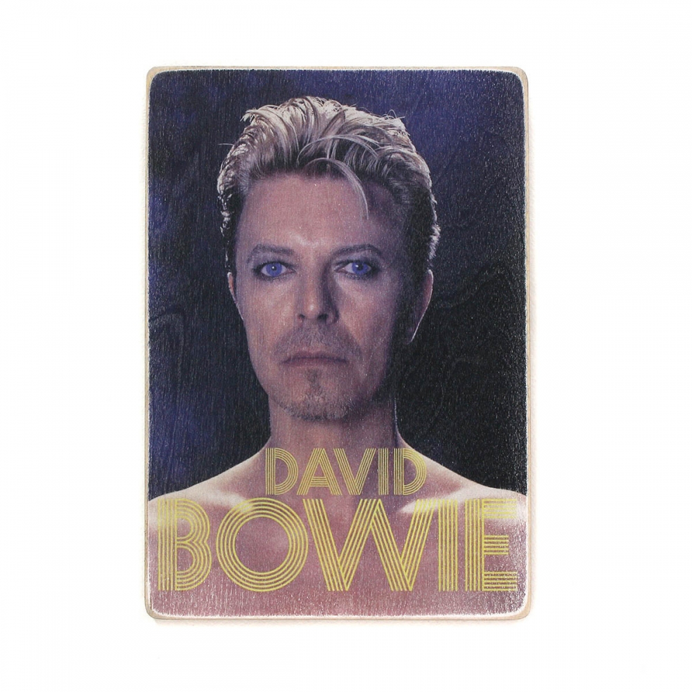 

Деревянный постер Музыка David Bowie. Дэвид Боуи. Цветной портрет А2