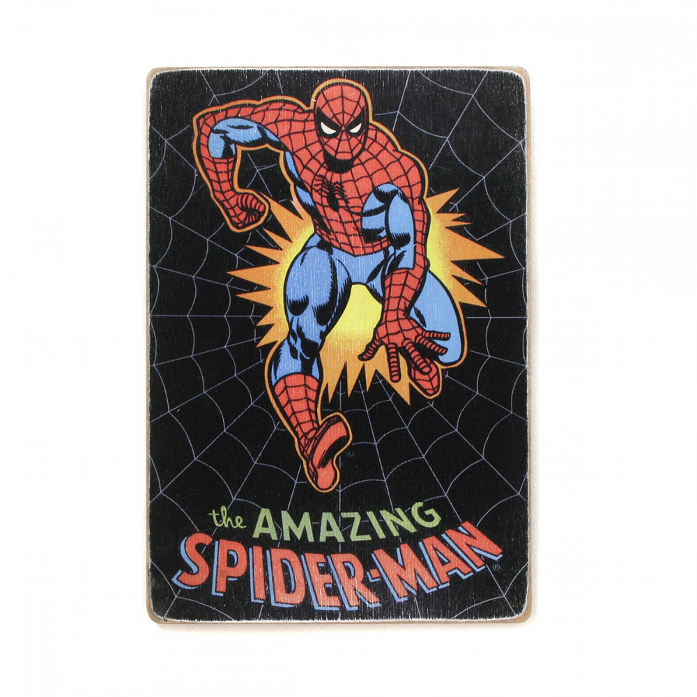 

Деревянный постер Супергерои Spiderman. Спайдермен. Ретро-комикс А2