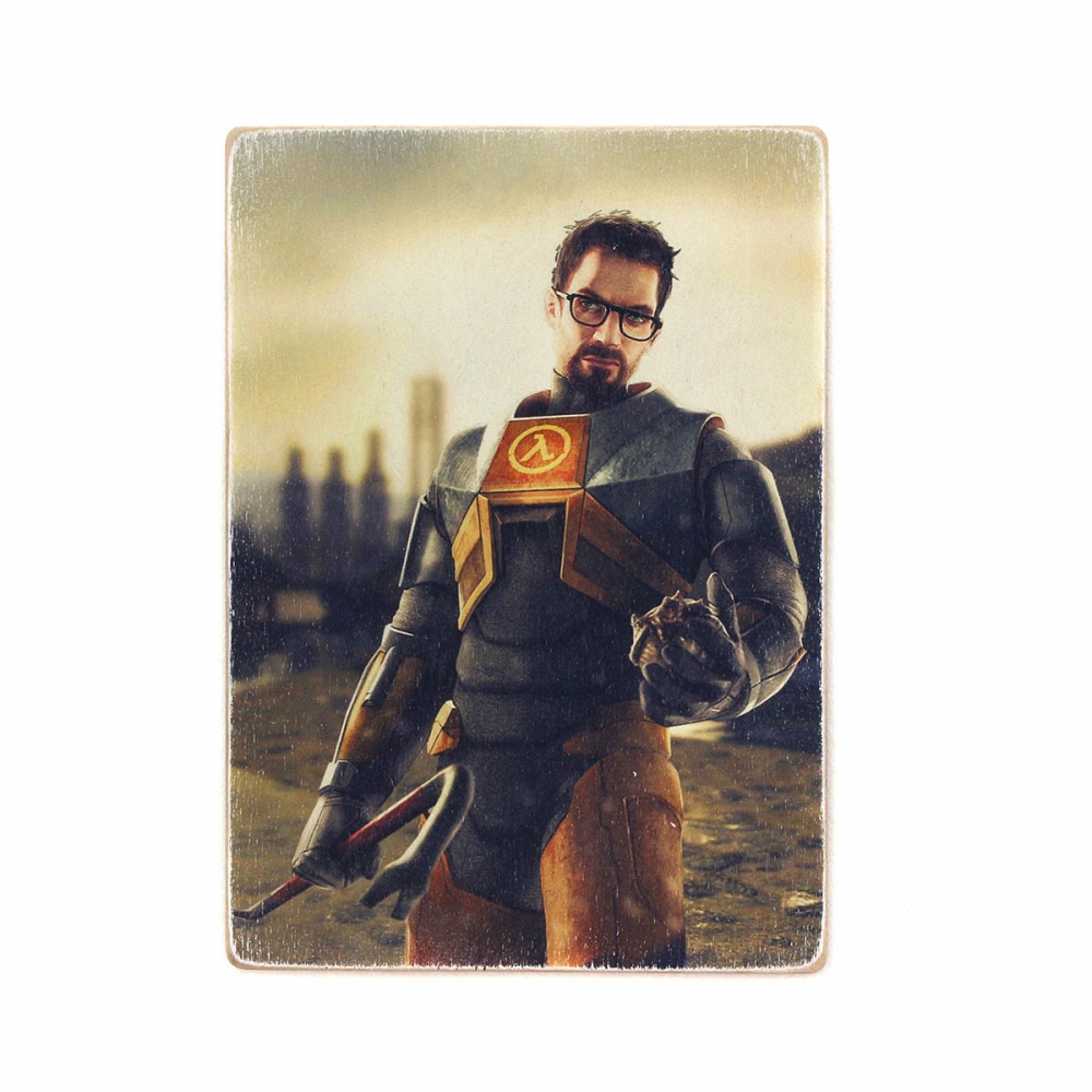

Деревянный постер Видеоигры Half Life. Халф Лайф. Гордон Фримен А2