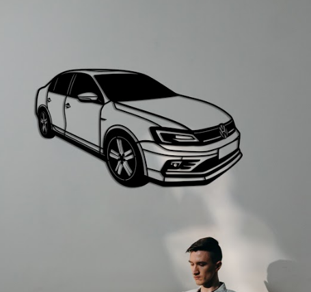 

Деревянная картина - панно Авто/Самолеты/Корабли Volkswagen Jetta 150х86 см