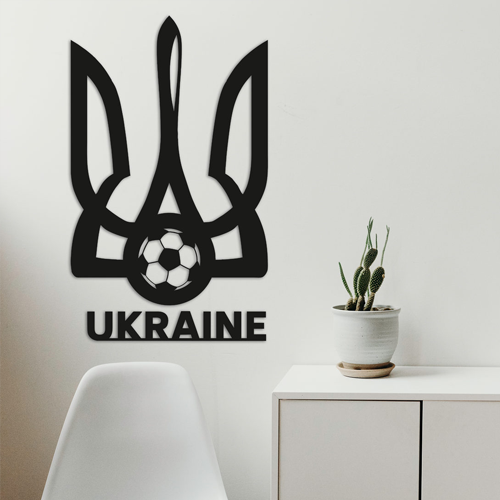 

Деревянная картина - панно Эмблемы Футбольных Клубов Ukraine football 60х100 см