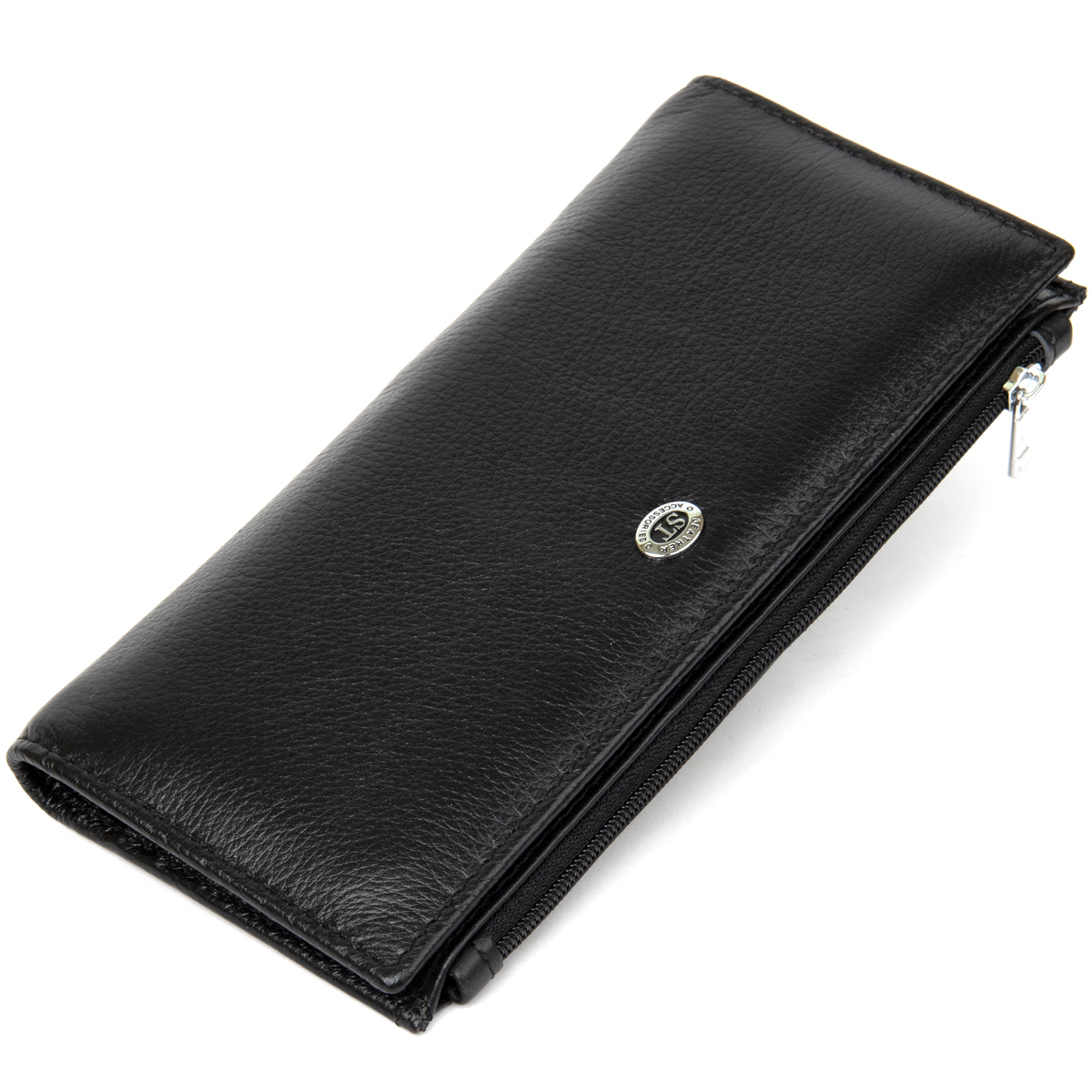 

Практичный женский кожаный кошелек ST Leather 19378 Черный