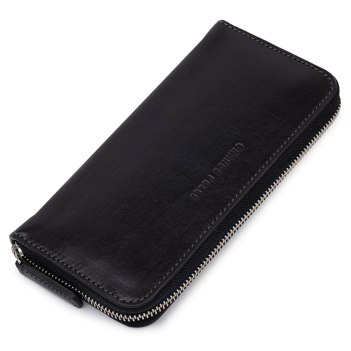 

Кожаный женский кошелек на молнии GRANDE PELLE 11562 Черный