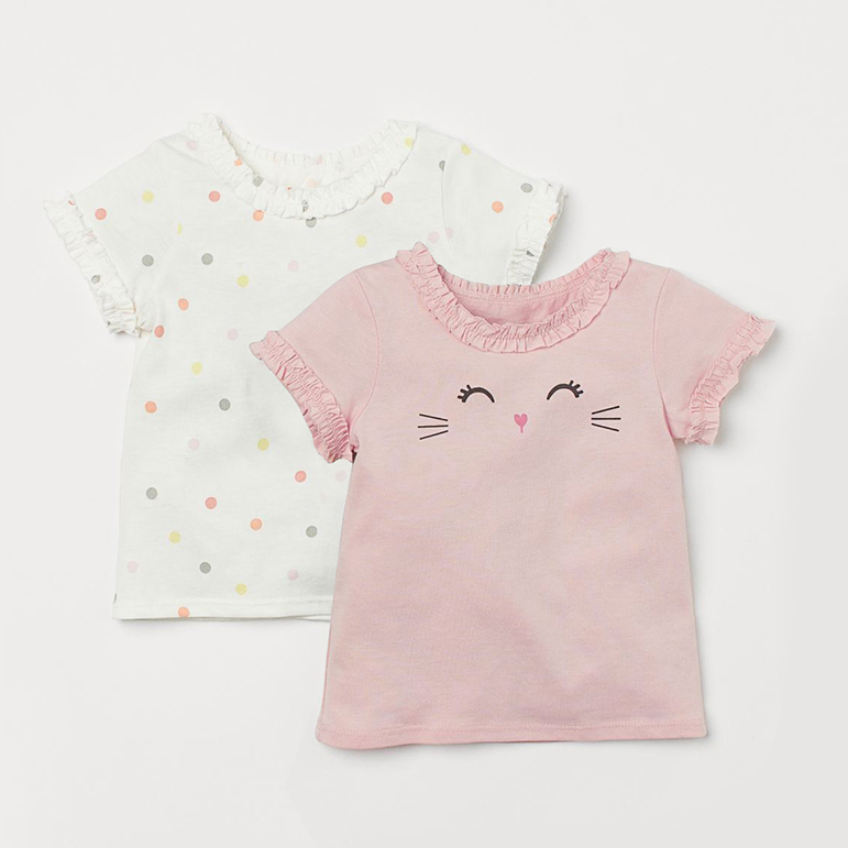 

Футболка H&M 932232005b48 80 см 2 шт Розовая (100000020620)