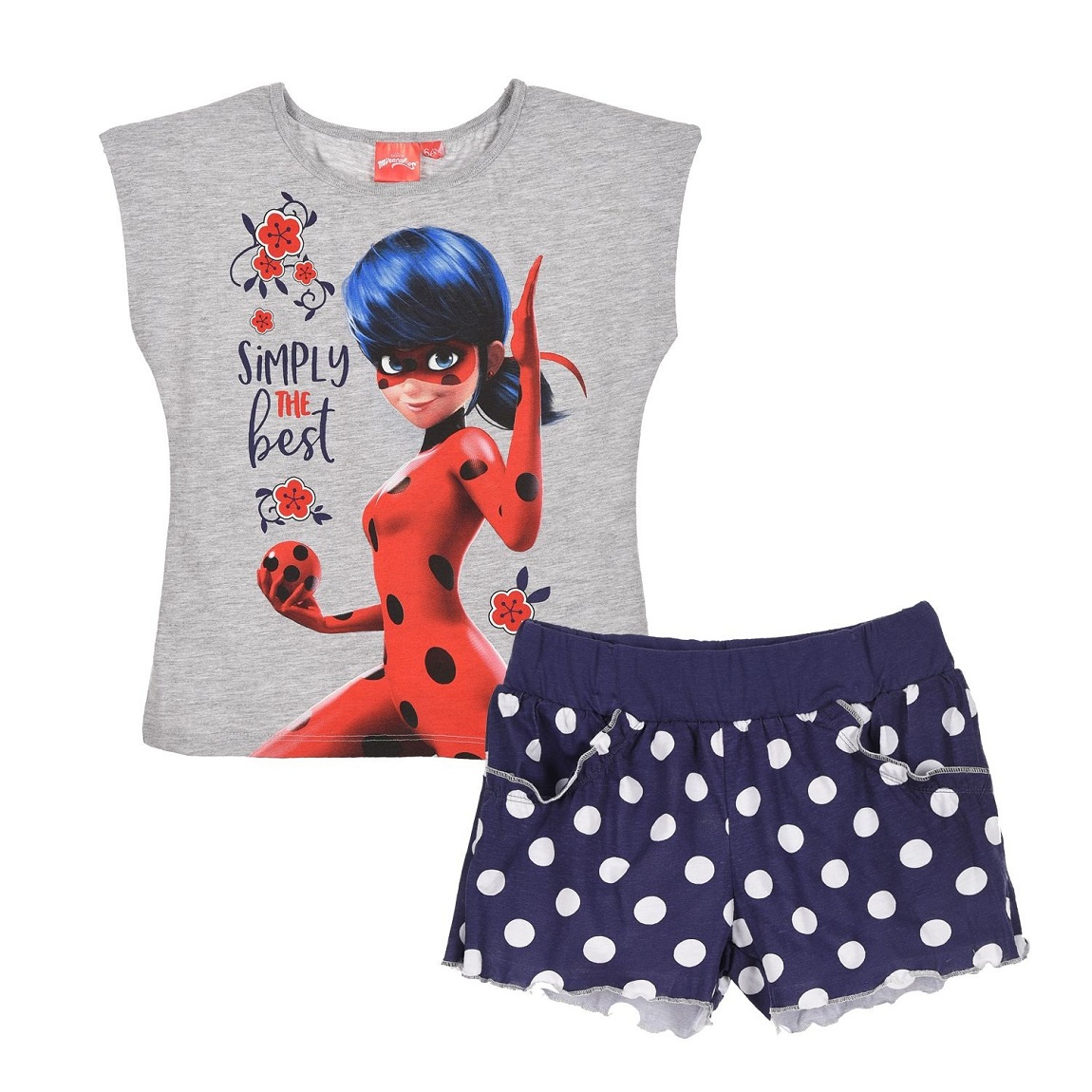 

Комплект Disney (футболка, шорты) Miraculous Ladybug (Леди Баг и Супер-Кот) 104 см Белый ET12951