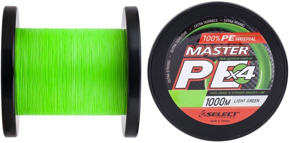 

Шнур Select Master PE Light Green X4 1000m 0.18mm 21kg