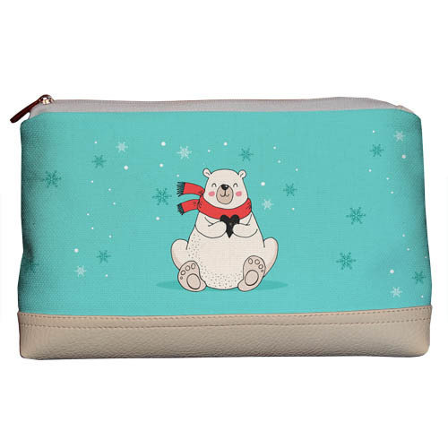 

Косметичка дорожная женская Lovely Зимний мишка Presentville 26х15х8 см 000175803