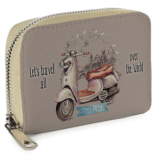 

Кошелёк на замке MINI (текстиль) Мопед Presentville 12,5х8,5 см 000175876
