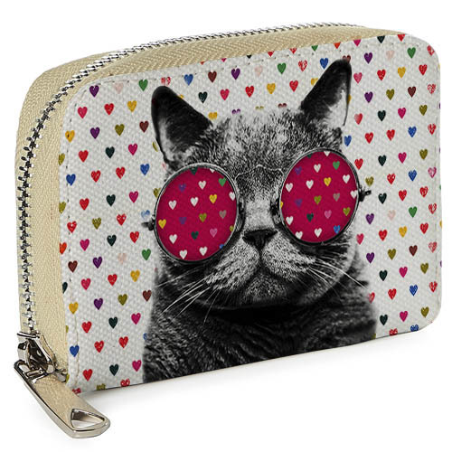 

Кошелёк на замке MINI (текстиль) Кот в очках Presentville 12,5х8,5 см 000175581