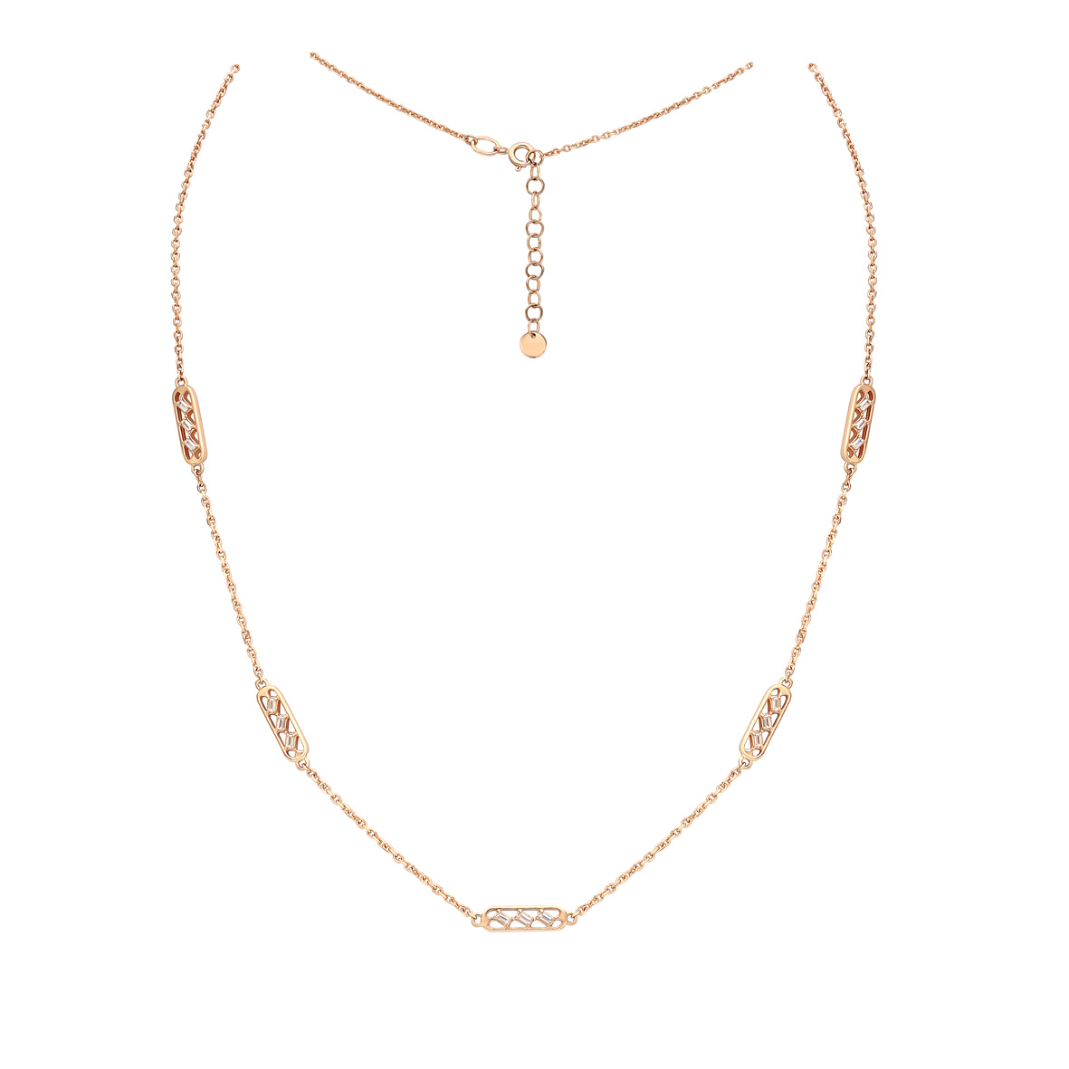 

Золотое колье с фианитами Tango Jewellery Company 860436 размер 400