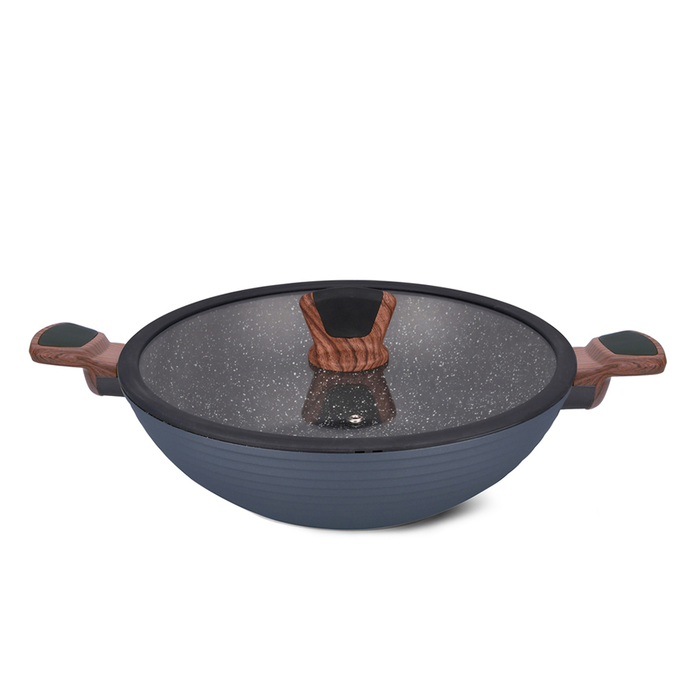 

Вок Fissman DIAMOND GREY 3,6 л со стеклянной крышкой 14302