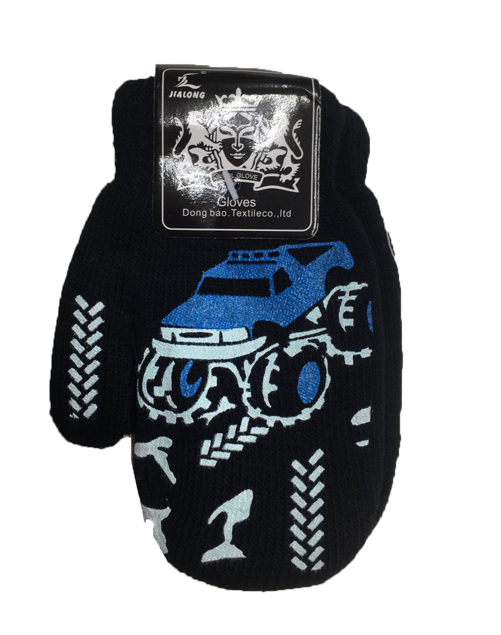 

Варежки Gloves начес, машинка 98-104 см Черный + Синий N111