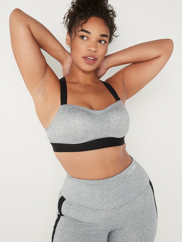 

Спортивный топ пуш ап Victoria's Secret Sport лиф 1159759158 (Серый/Черный, XXL)