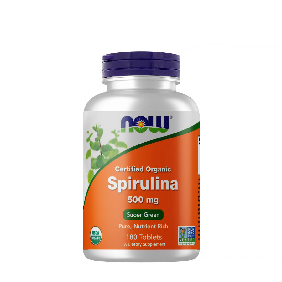 

Натуральная добавка NOW Spirulina 500 mg, 180 таблеток