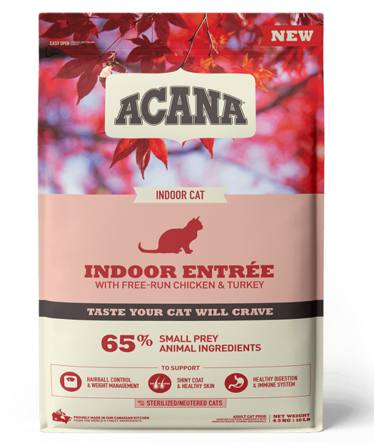 

Сухой корм Acana Indoor Entree для домашних кошек, курица и индейка 4,5 кг