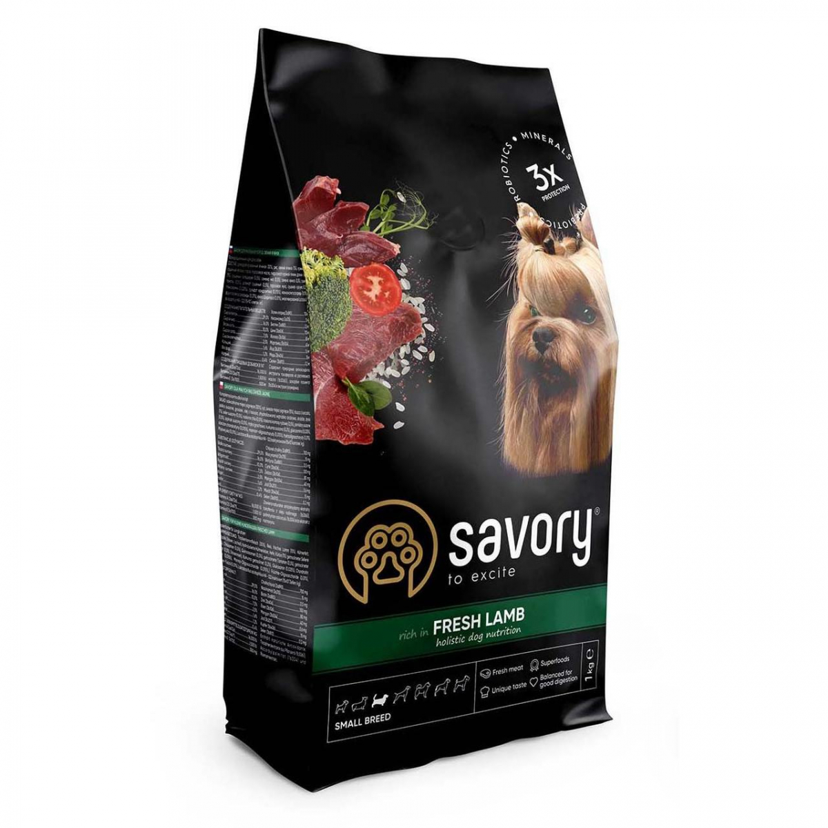 

Сухой корм Savory Small Breeds rich in Fresh Lamb для собак мелких пород, с ягненком 8 кг