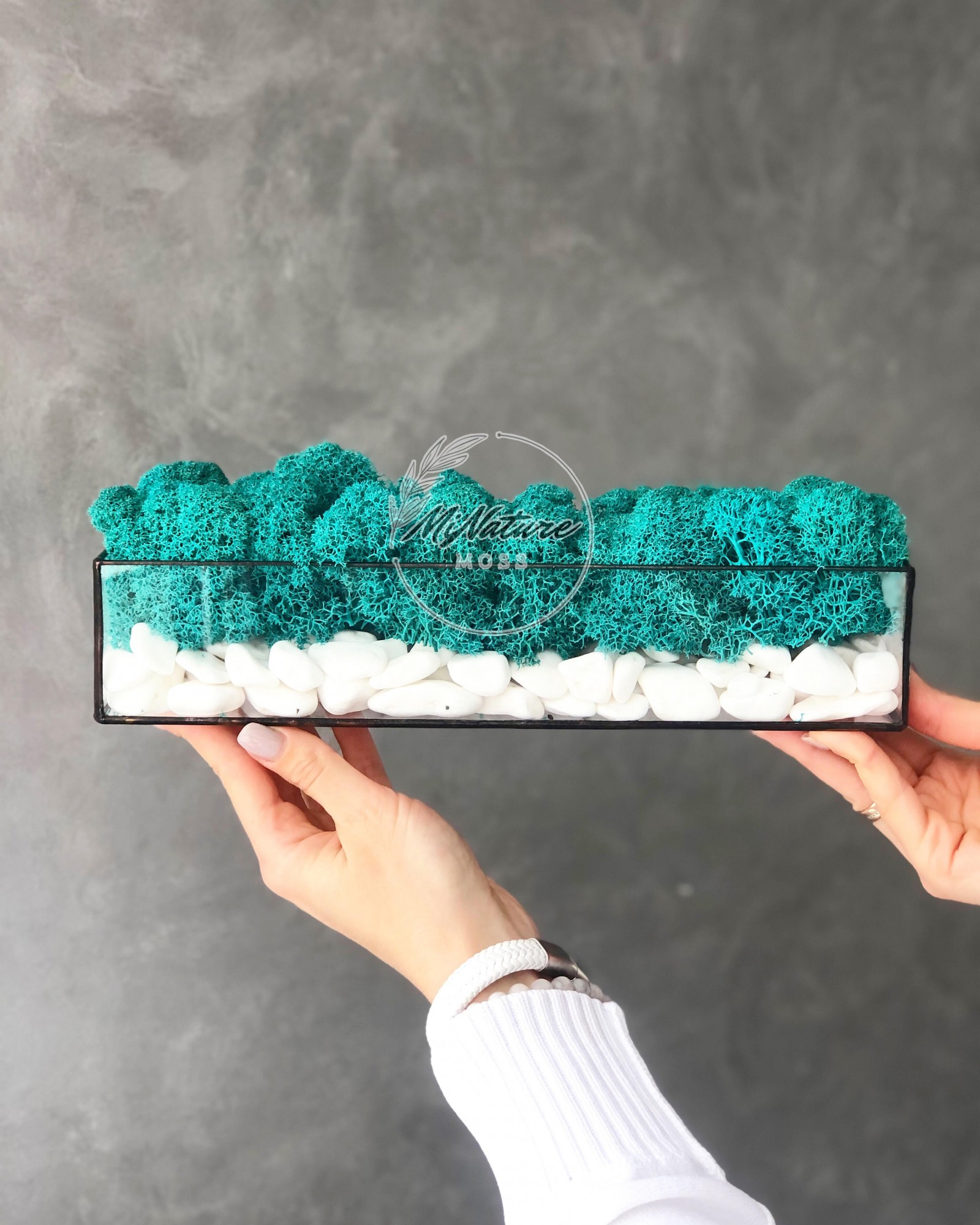 

Моссариум со стабилизированым мхом А класса MiNature Moss 30 см