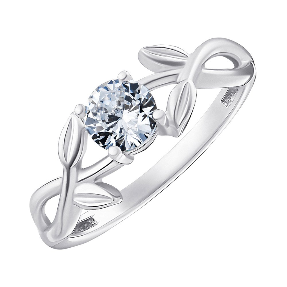 

Серебряное кольцо с фианитом 000149559 16.5 размера