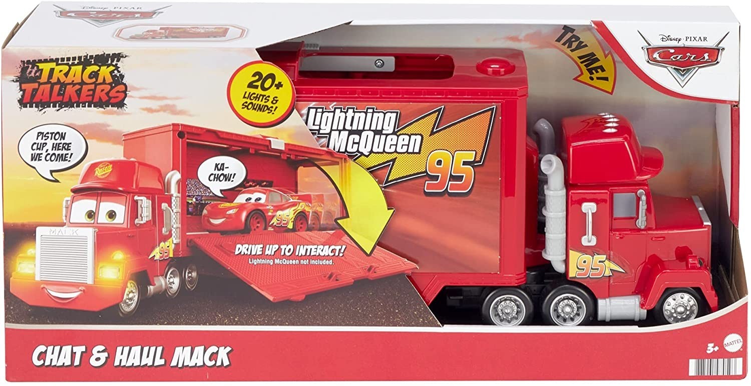 

Машинка Тачки 3 Mattel Disney Pixar Cars Track Talkers Chat & Haul Mack Мак с звуковым эффектом (GYG02)
