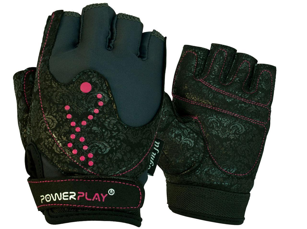 

Перчатки для фитнеса PowerPlay 1744 женские черные XS
