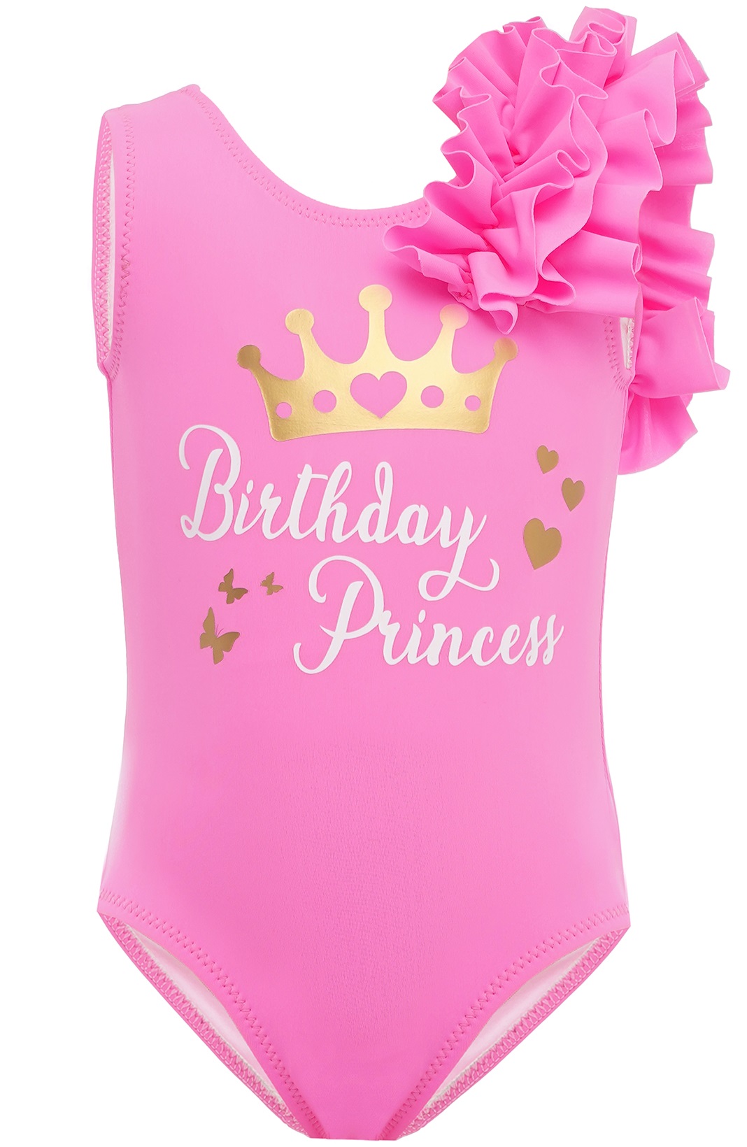 

Праздничный купальник “Birthday Princess” от BabyLadySwim K3N011 64 см Розовый с повязкой на голову (K3N01164)