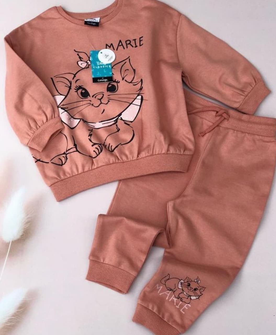 

Комплект Котенок George 4-5лет 104-110cм года розовый с принтом