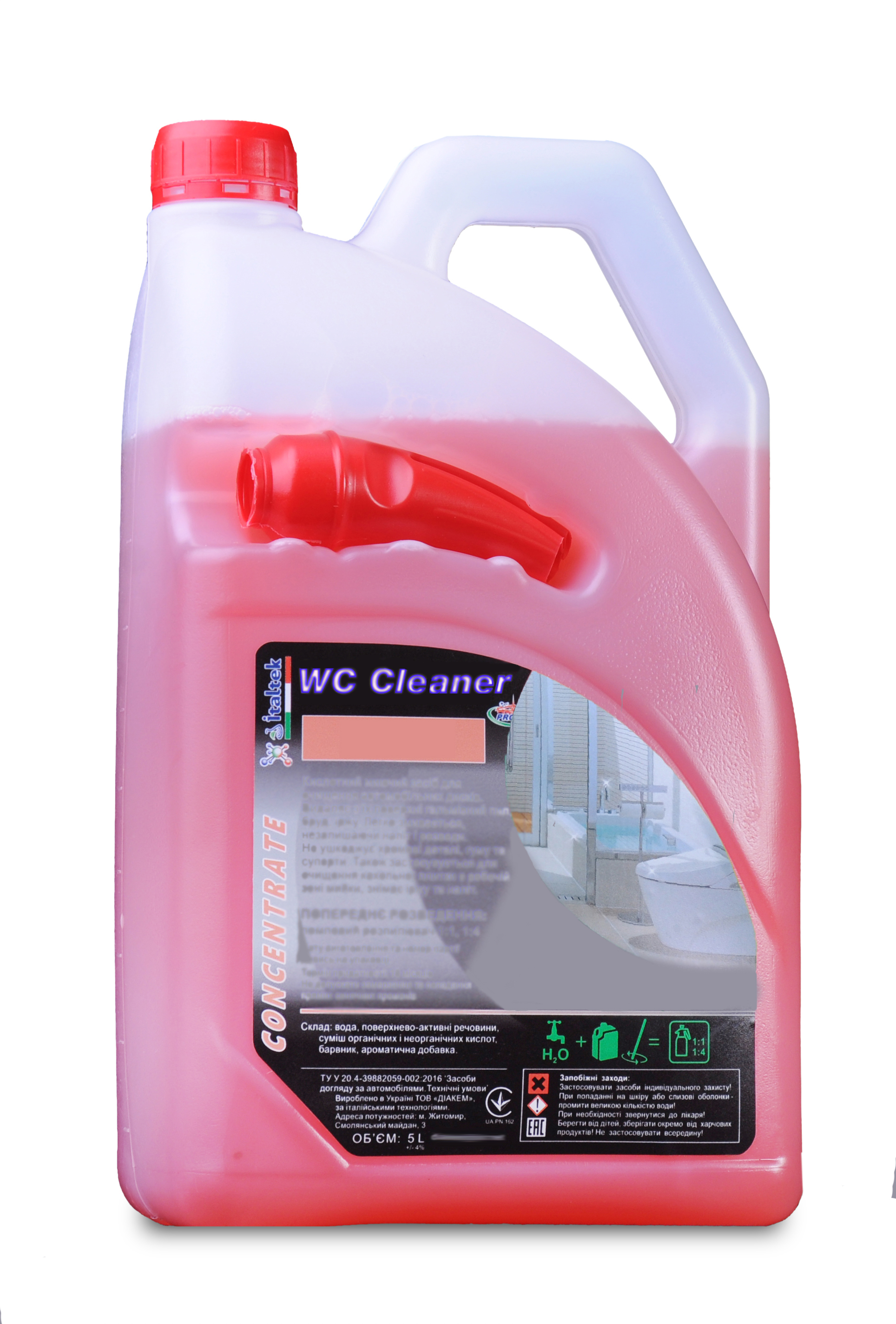 

Кислотное средство для санкерамики Italtek WC Cleaner 5 л