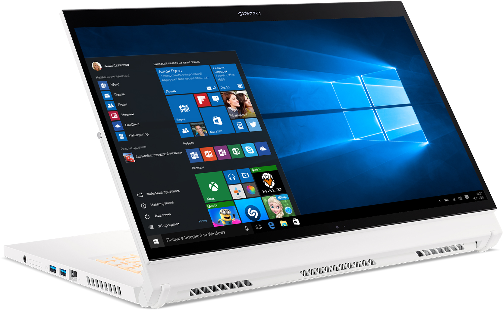 

Ноутбук Acer ConceptD 3 Ezel Pro CC315-72P-73S6 (NX.C5QEU.003) The White