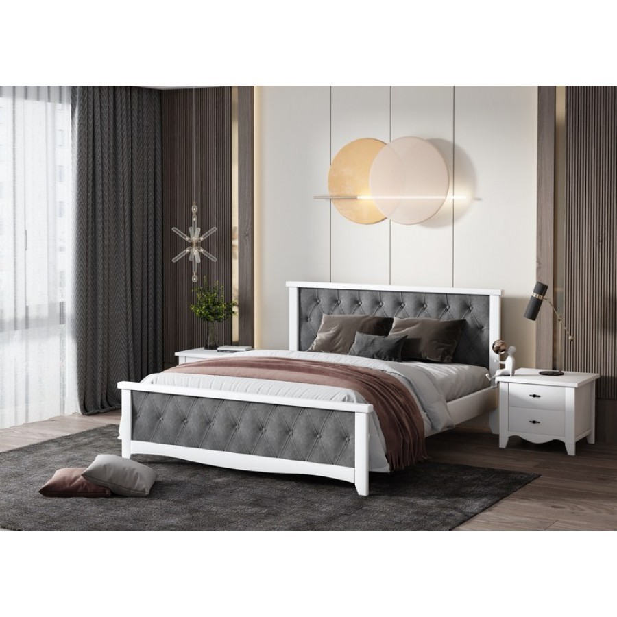 

Двуспальная кровать ArtWood Модена 140х200 белый
