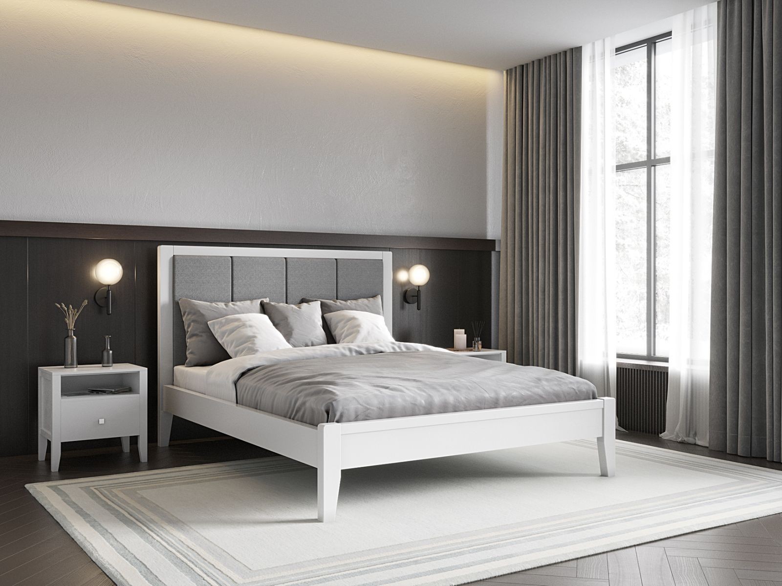 

Двуспальная кровать ArtWood Верона 140х200 белый