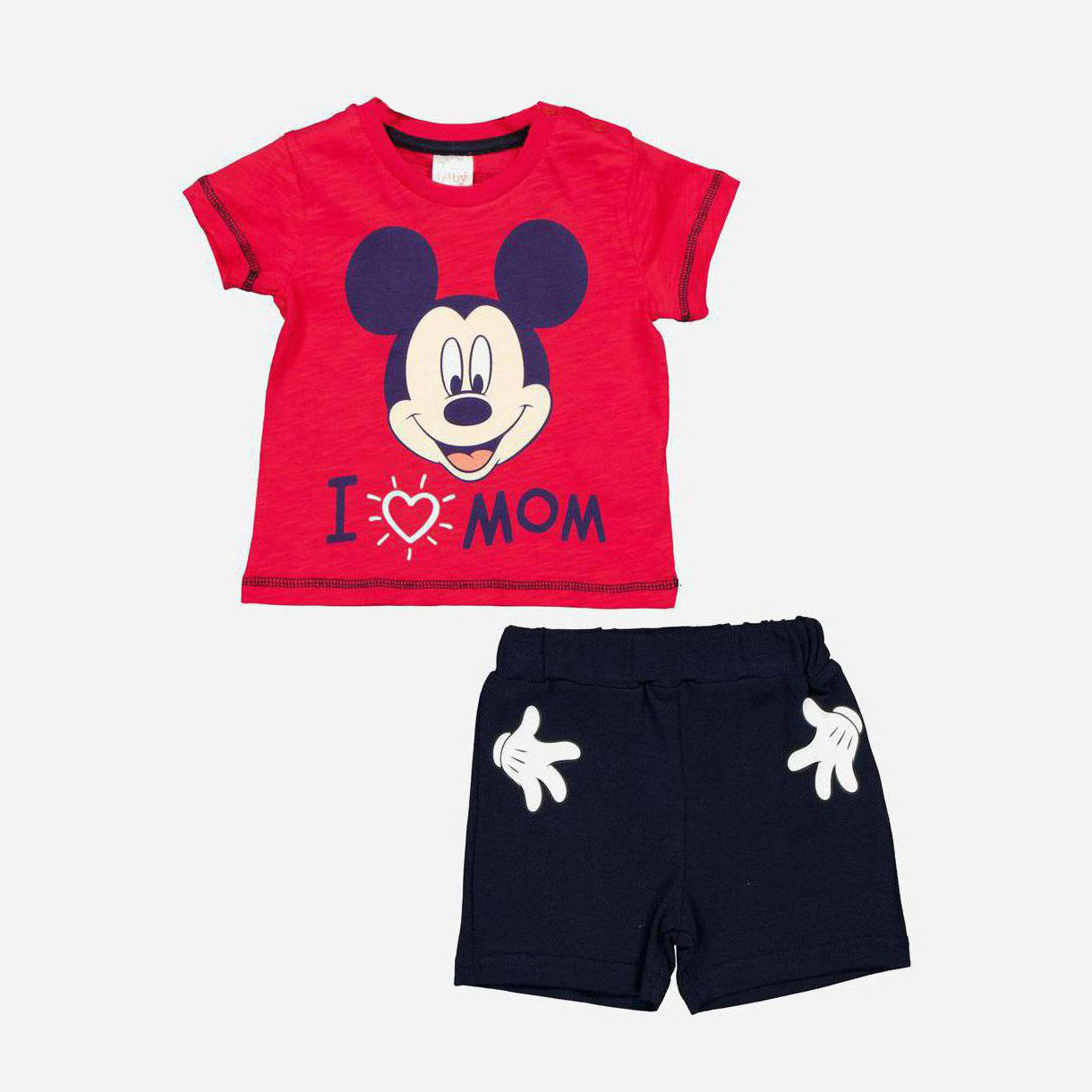 

Костюм (футболка + шорты) Disney Mickey Mouse MC17259 68-74 см Черно-красный