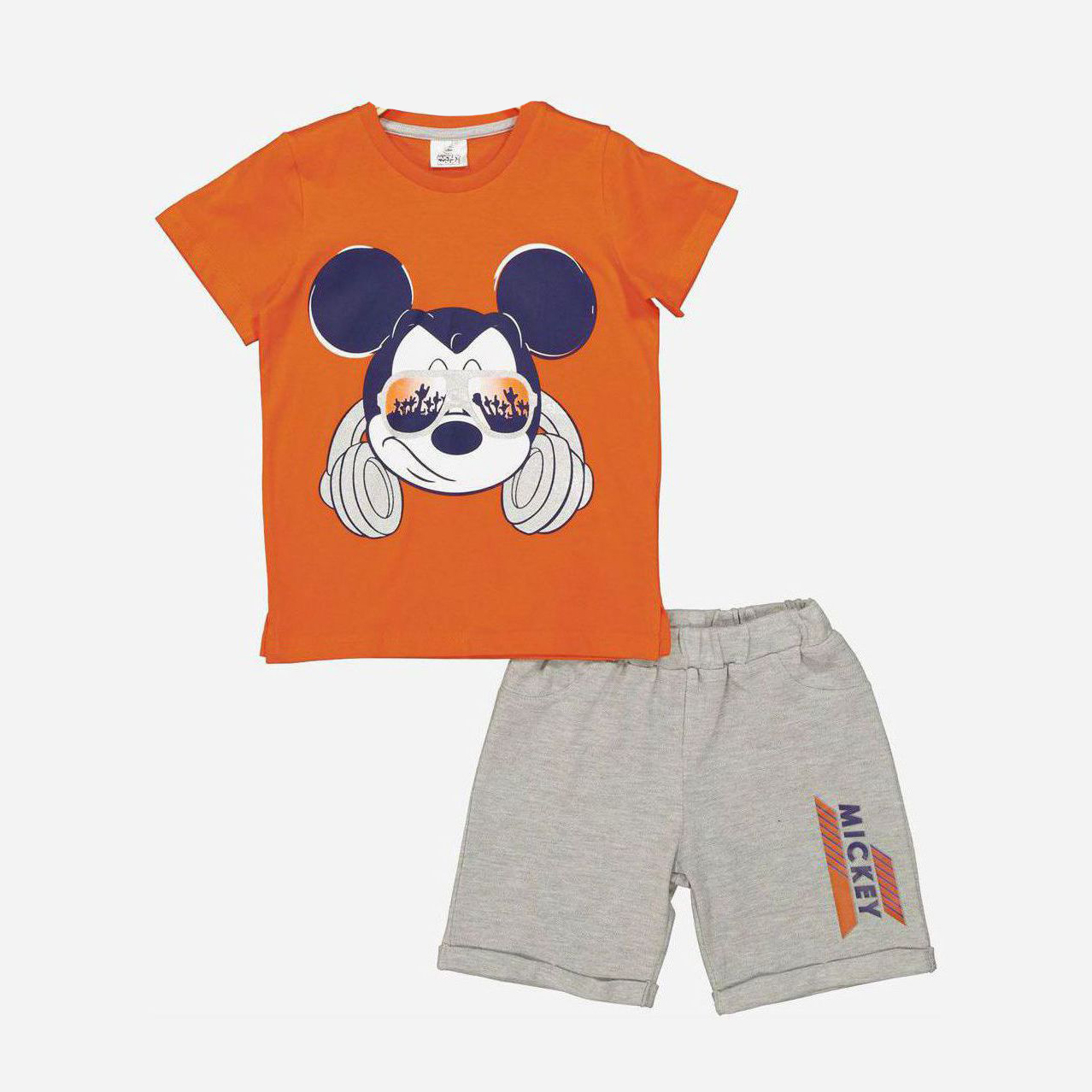 

Костюм (футболка + шорты) Disney Mickey Mouse MC17290 110 см Серо-оранжевый