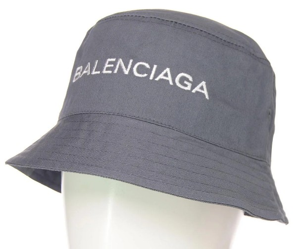 

Панама взрослая BALENCIAGA (коттон/полиестэр) Серая 59 см