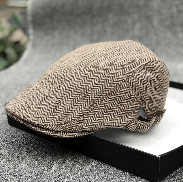 

Мужская Кепка Jsstore Коричневый Ретро Елочка 54-58 см