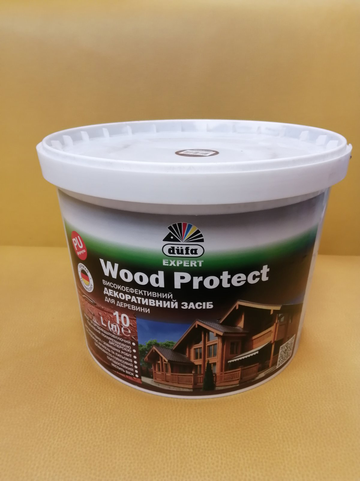 

Dufa Wood Protect ,высокоэффективное декоративное средство для древесины с воском, каштан, 10 л