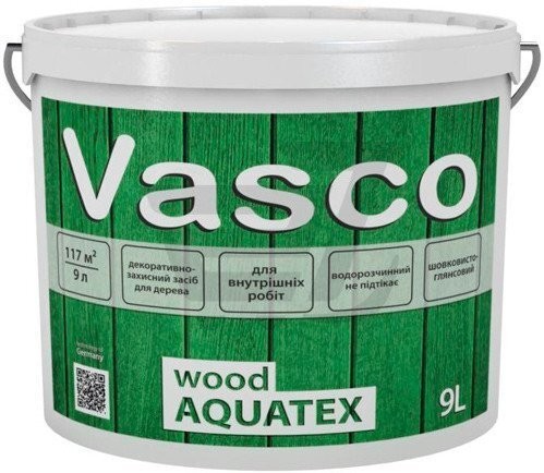 

Антисептик Vasco antiseptik AQUATEX ( Васко Вуд АКВАТЕКС ) 9 л морилка для дерева