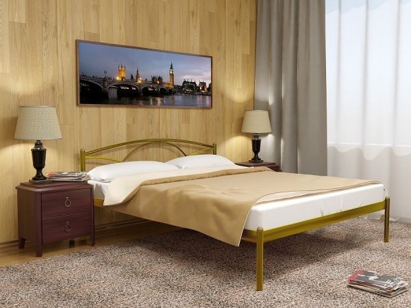

Односпальная кровать Метакам Palermo-1 металлическая 190x90 Золото
