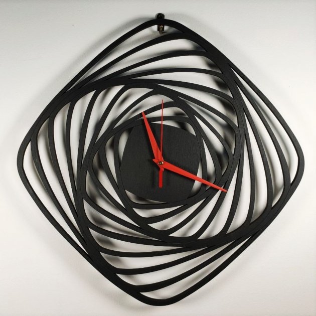 

Часы настенные Amberwood Black Spiral 40 см