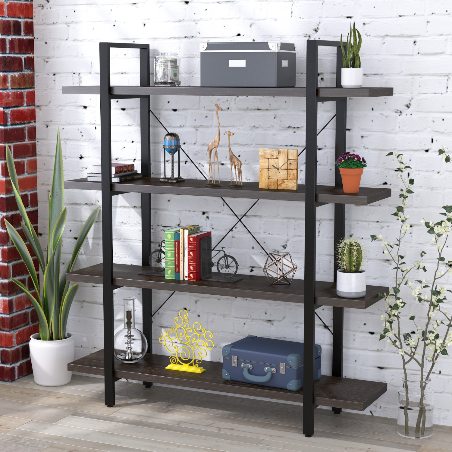 

Стеллаж Сингл-4-135 Loft Design Венге Корсика